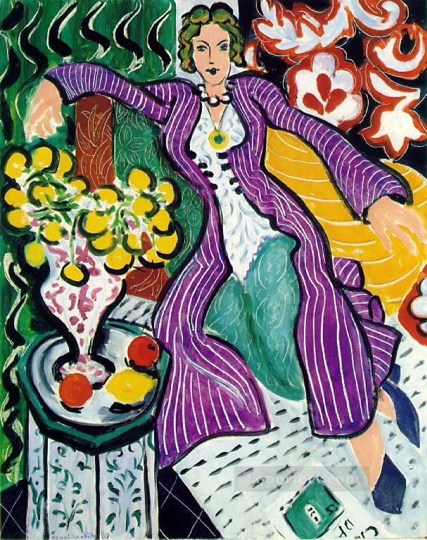 Femme au manteau violet Woman in a Purple Coat abstract fauvism Henri Matisse Oil Paintings